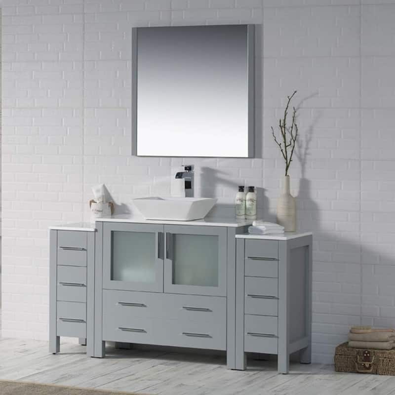 Blossom Sydney 60 Inch Bathroom Vanity with 2 Side Cabinets & Mirrors