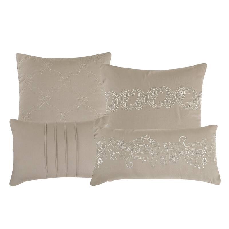 Shatex Ujana 7PC Bedding Comforter Set All-season Reversible Bed in a Bag