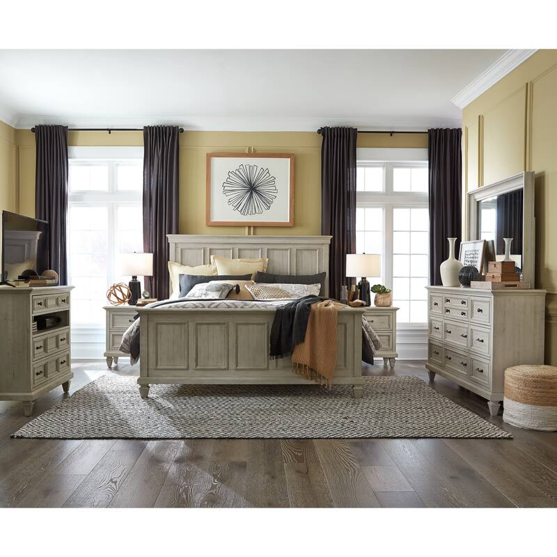 Magnussen Home Newport Alabaster Queen Panel Bed