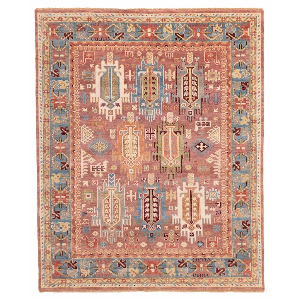 ECARPETGALLERY Hand-knotted Jules Serapi Dark Violet Wool Rug - 7'11 x 9'9