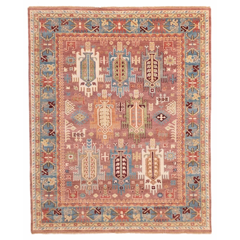 ECARPETGALLERY Hand-knotted Jules Serapi Dark Violet Wool Rug - 7'11 x 9'9