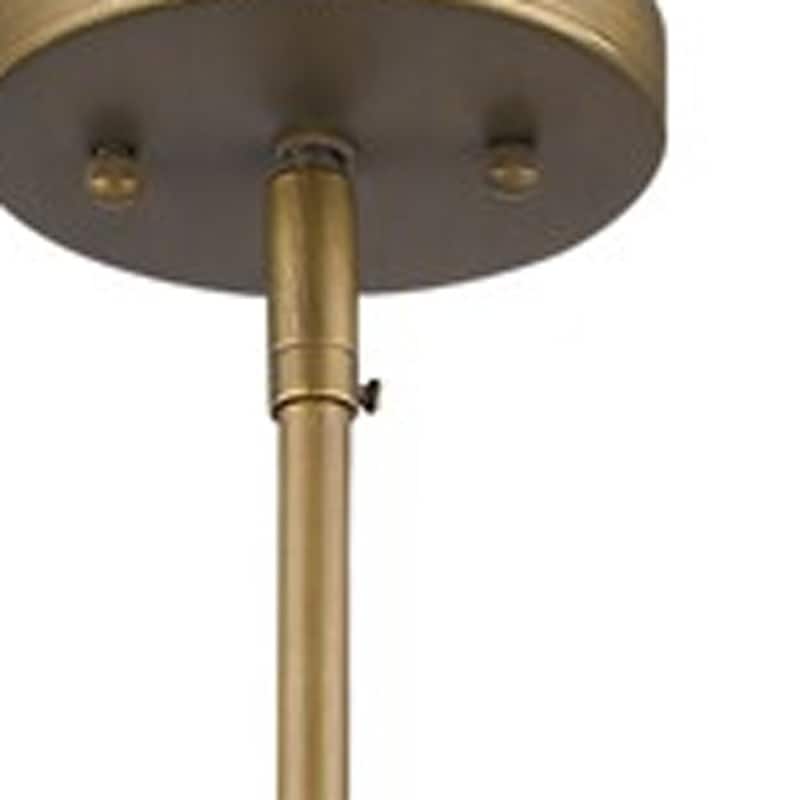 HomeRoots Brushed Gold Metal Cage Hanging Light - 6' X '8.25' X '6