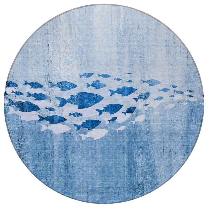 HomeRoots Nautical Transitional Rectangle Outdoor Rug