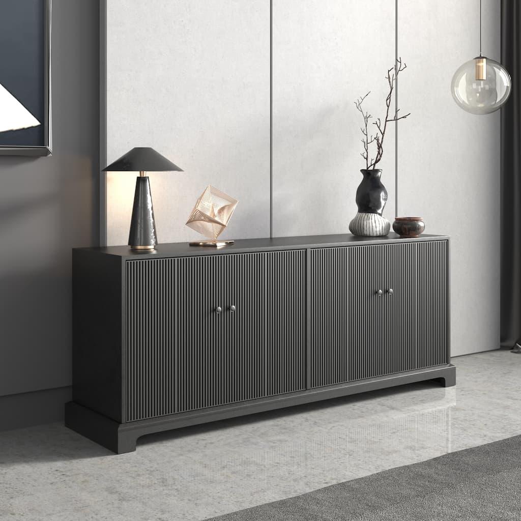 69" Mid Century TV Stand Modern Media Console Table for 70-75 inch TV, Entertainment Center with Storage Cabinet