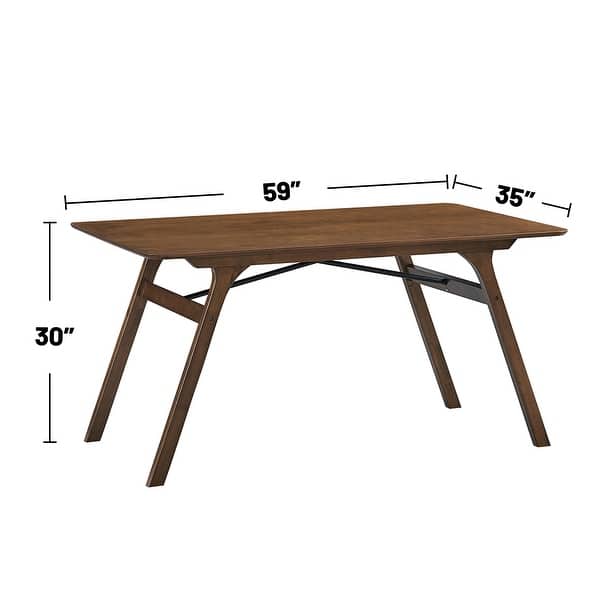 Rectangular Wooden Dining Table in Walnut Finish - Bed Bath & Beyond ...