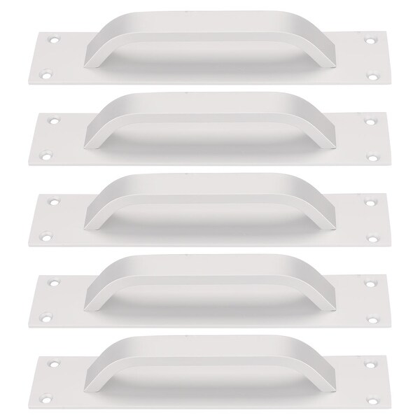 Cabinet Handle 5" Hole Center Zinc Alloy for Door Handles 5pcs, Silver Tone - Silver Tone - 5pcs/Type #3