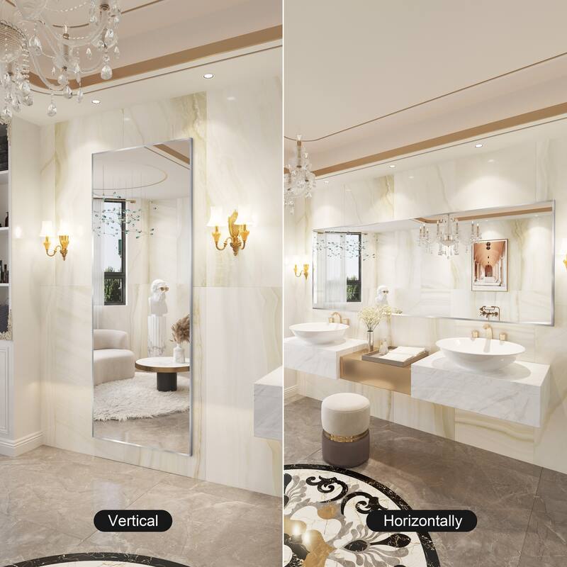 QuivaraView Wall Mounted Aluminum Frame Bathroom Vanity Mirror