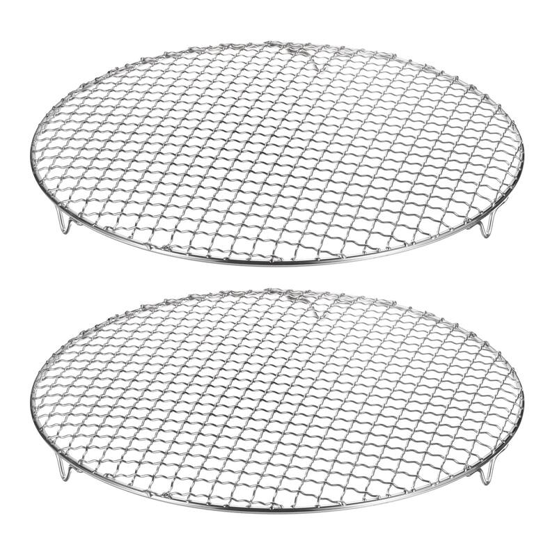 2pcs Round Cooking Rack 13" 201 Stainless Steel Barbecue Grill with 20mm Legs - 13 Inch
