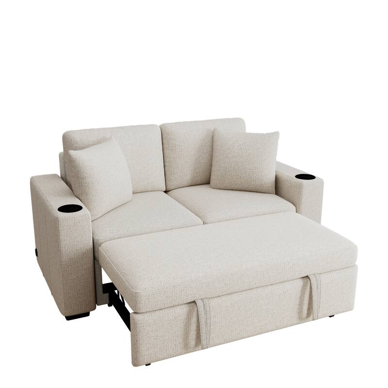 60.6" Modern Loveseat Sofa Pull-out Sofa Bed Sofa Couch 2-seater Sofa Chair for Living Room