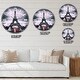 preview thumbnail 4 of 8, Designart 'Eiffel and Old Red Car' Landscape Oversized Wall CLock