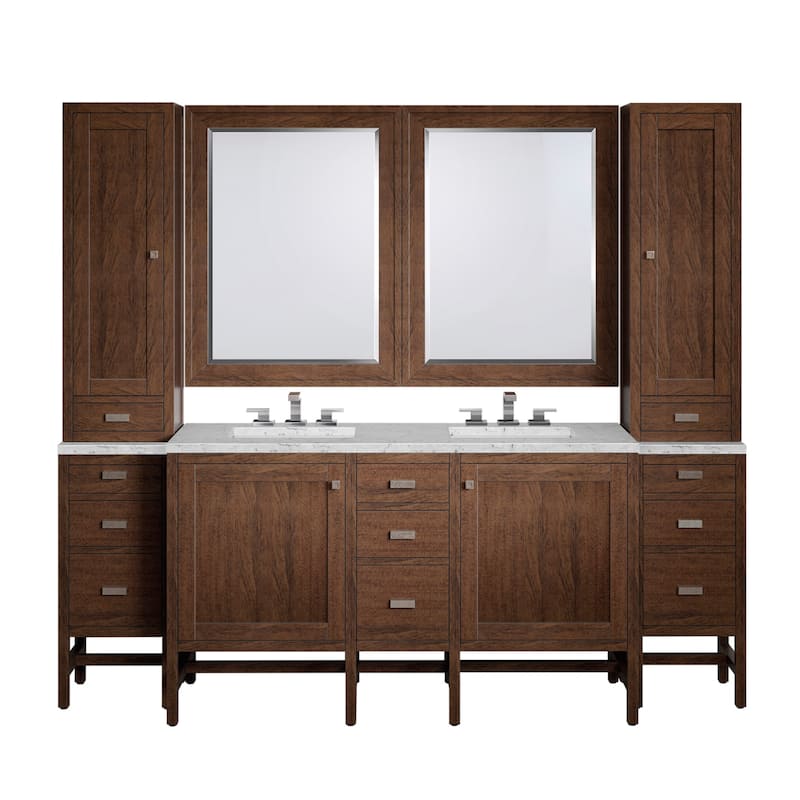 James Martin Vanities E444-V60DGP-A-EJP Addison 90" Double Basin - Mid-Century Acacia - Wood Finish