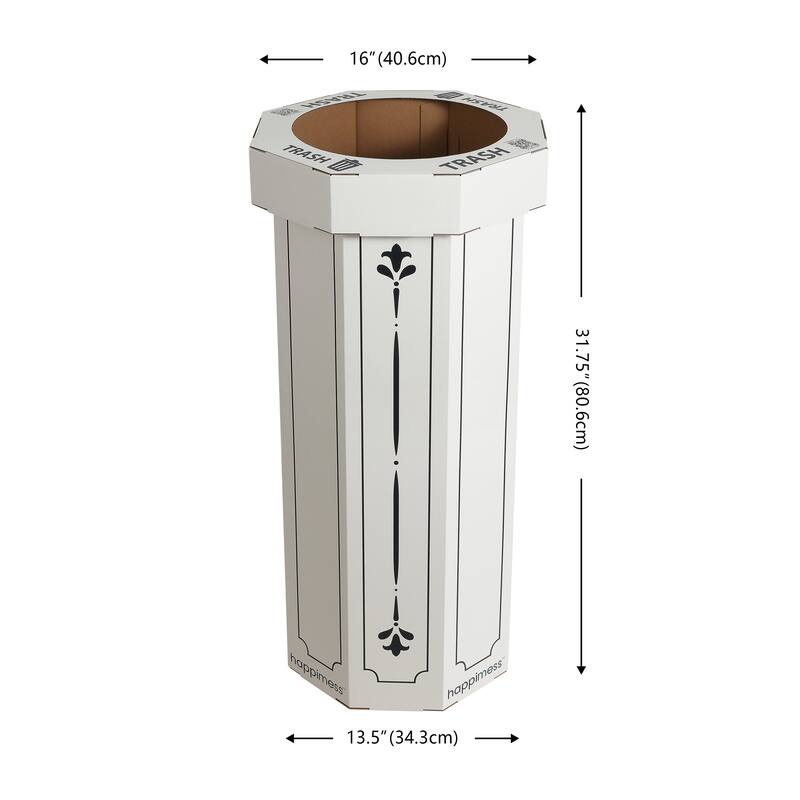 25-Gallon Disposable Cardboard Event Trash Can and Recycling Bin (Set of 2)