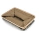 preview thumbnail 6 of 5, Storage Large Basket Set - Big Rectangular Fabric Collapsible Organizer Bin Box with Carry Handles (3-Pk Grey/Tan)