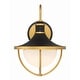 preview thumbnail 4 of 4, Atlas 1 Light Matte Black and Textured Gold Outdoor Sconce - 9.75"W x 13.5"H x 11"D