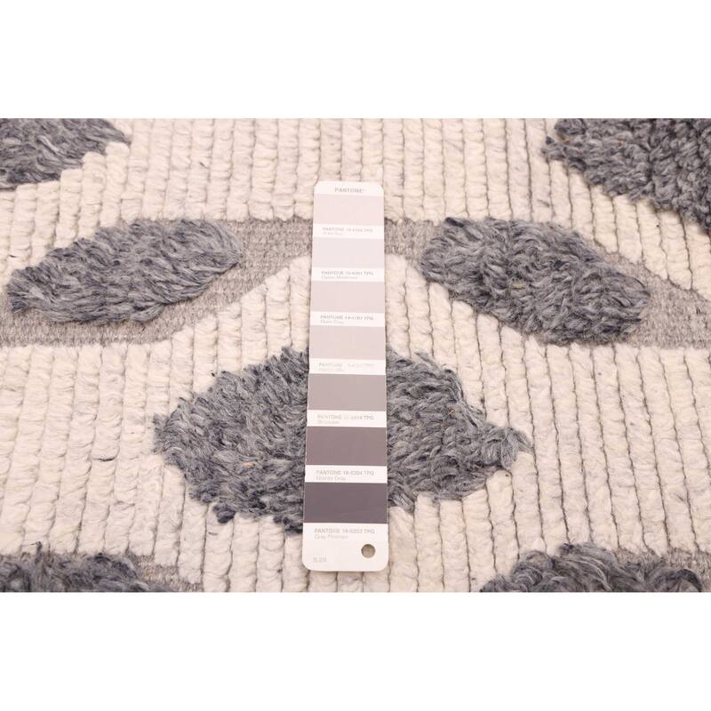 ECARPETGALLERY Hand-knotted Tangier Cream Wool Rug - 5'0 x 7'10
