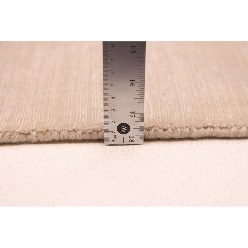 ECARPETGALLERY Hand Loomed Kashkuli Gabbeh Light Khaki Wool Rug - 7'9 x 9'10