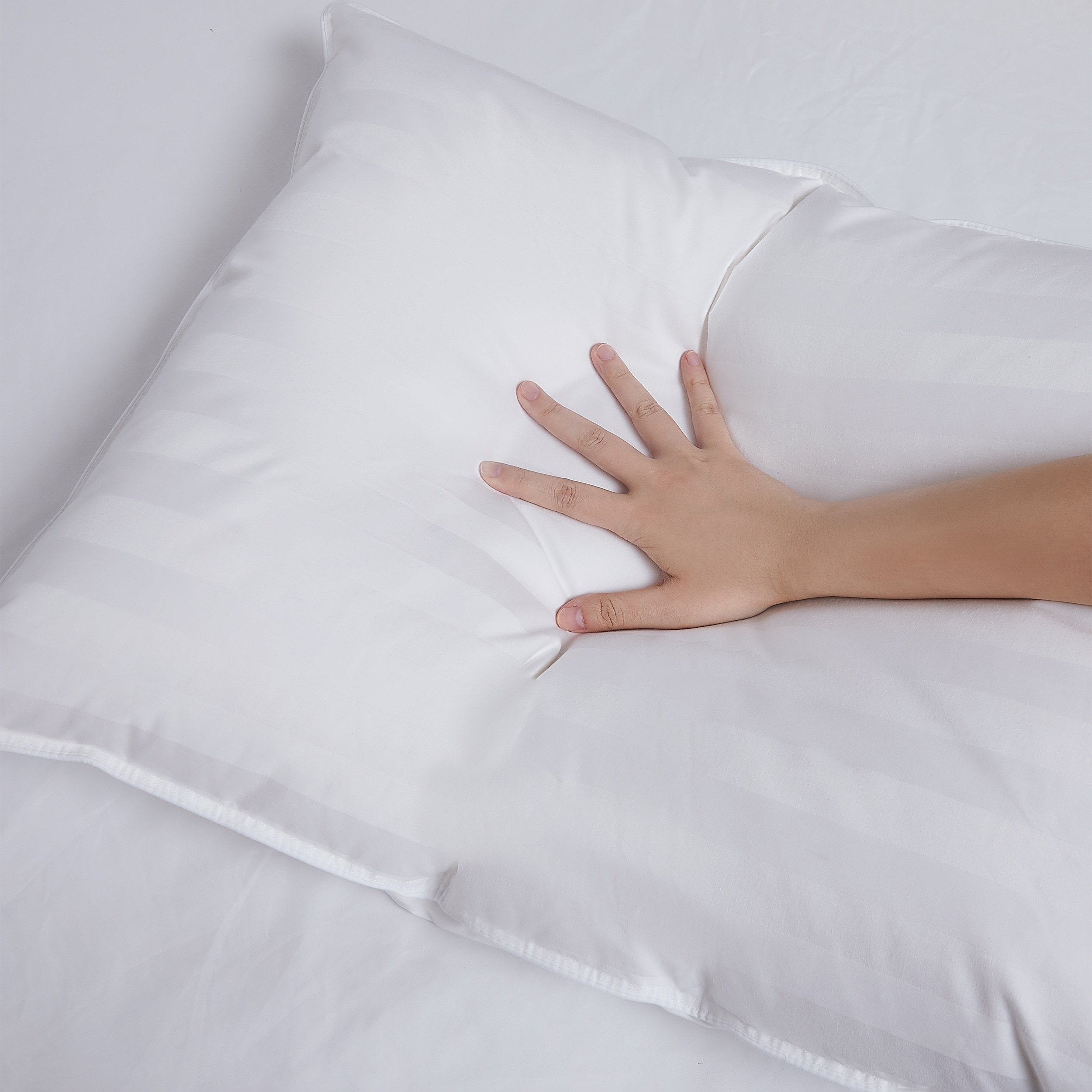 Extra soft Damask Cotton White Down Stomach Sleepers Only Pillow Ultra Thin On Sale Bed Bath Beyond 14678621