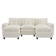 preview thumbnail 106 of 109, Modular Cloud Chenille Sectional Sofa with Ottomans, Deep Seat Convertible L-Shaped or U-Shaped Couch