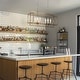 preview thumbnail 13 of 13, Dilley Modern 8-Light Gold Chandelier Island Lights for Dining Room - 31.9" L x 10.4" W x 16.7" H
