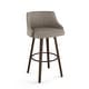 preview thumbnail 2 of 16, Amisco Ramon Swivel Counter and Bar Stool Beige & Brown Woven Polyester / Brown Wood - Bar height