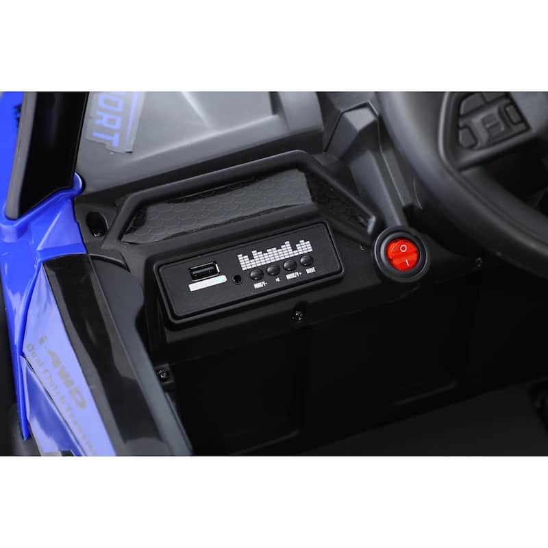 12V Kids Electric Ride On UTV Car with Remote Control, Battery Powered Toy Vehicle with Seat Belt & LED Lights, Ages 3-6