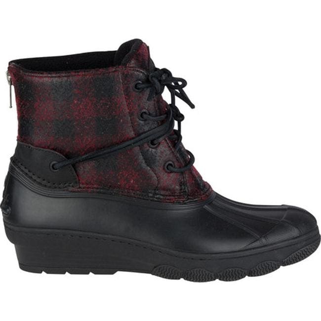 womens sperry plaid duck boots