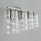 preview thumbnail 10 of 14, 4-light 32.75-inch Bath/ Vanity Fixture w/ Clear Honeycomb Glass