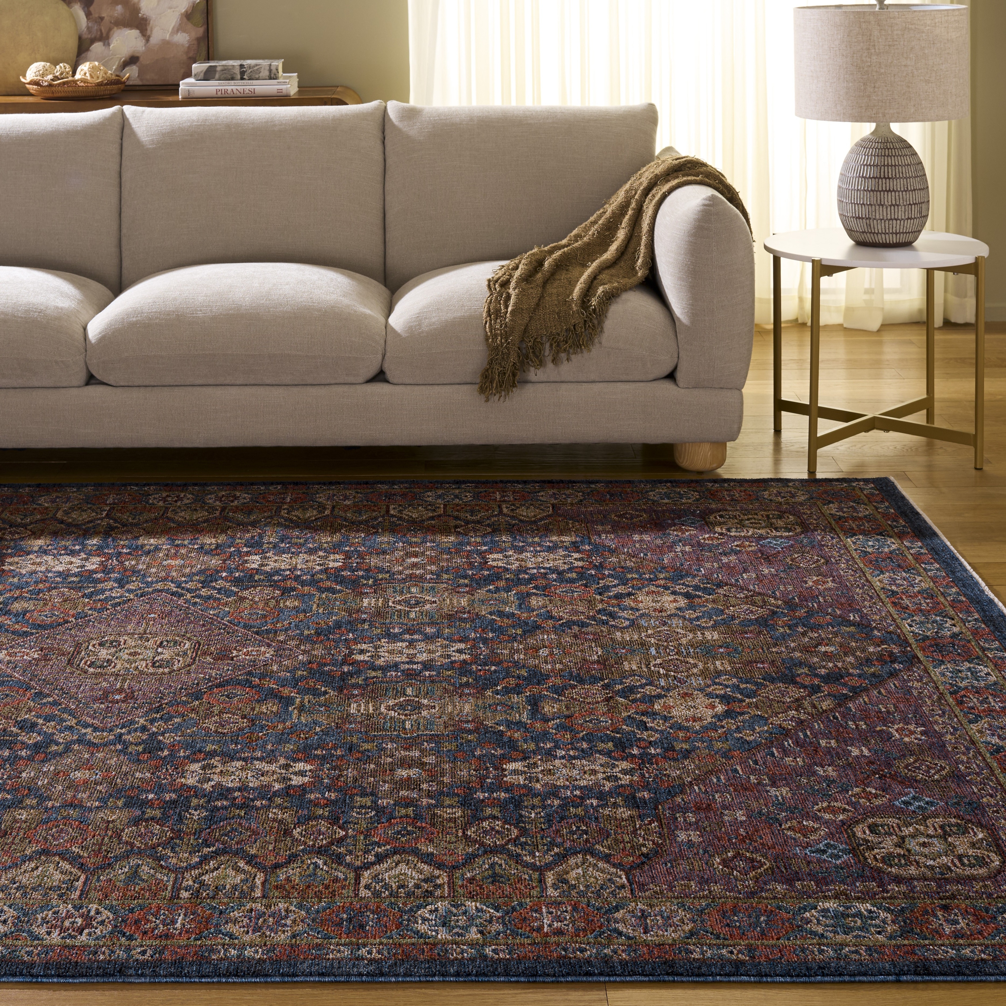 SAFAVIEH Gemstone Drissia Traditional Cotton Rug