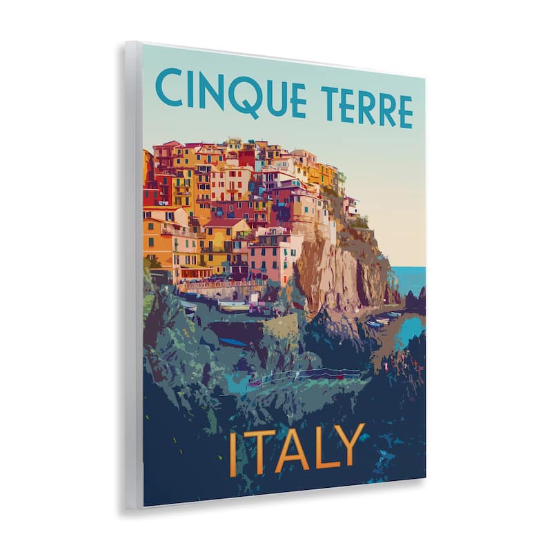 Stupell Italian Coast Cityscape Wall Plaque Art Design By Victoria Barnes