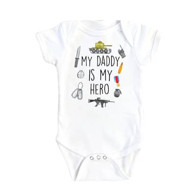 Daddy Hero - Baby Boy Girl Clothes Infant Bodysuit Funny Cute Newborn