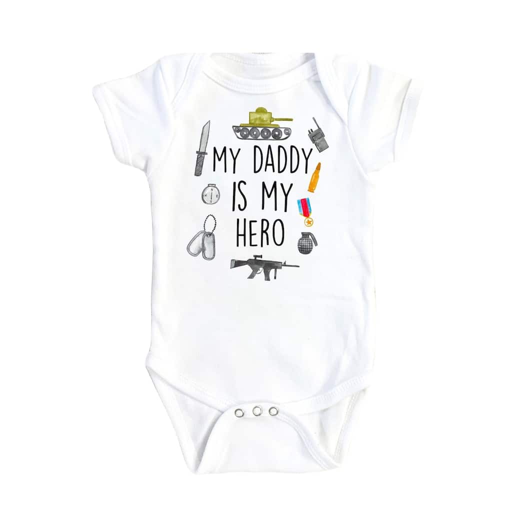 Daddy Hero - Baby Boy Girl Clothes Infant Bodysuit Funny Cute Newborn