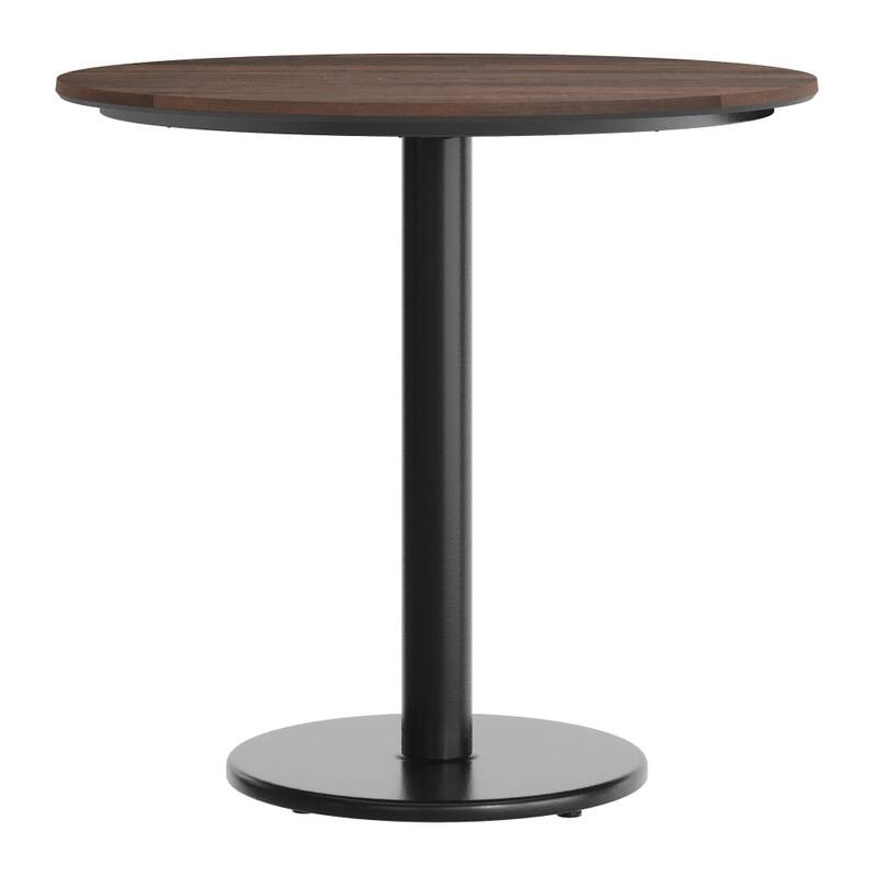 Commercial HPL Tabletop with Table Height Round Base