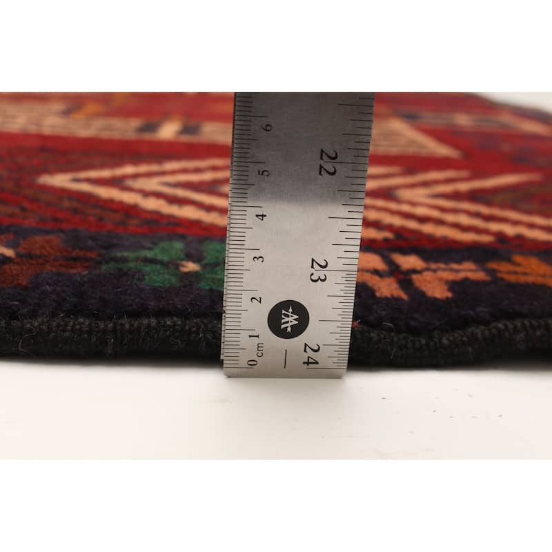 ECARPETGALLERY Hand-knotted Baluch Red Wool Rug - 3'9 x 6'4
