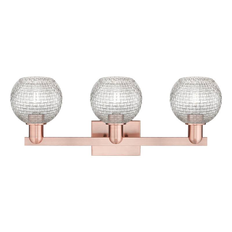 Innovations Lighting Endless Possibilities Arcadia - Athens - 3 Light 25" Basketweave Bath Vanity Light