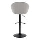 preview thumbnail 42 of 84, Porch & Den Livesey High Back Adjustable Bar Stool with Rounded T Footrest (Set of 2)