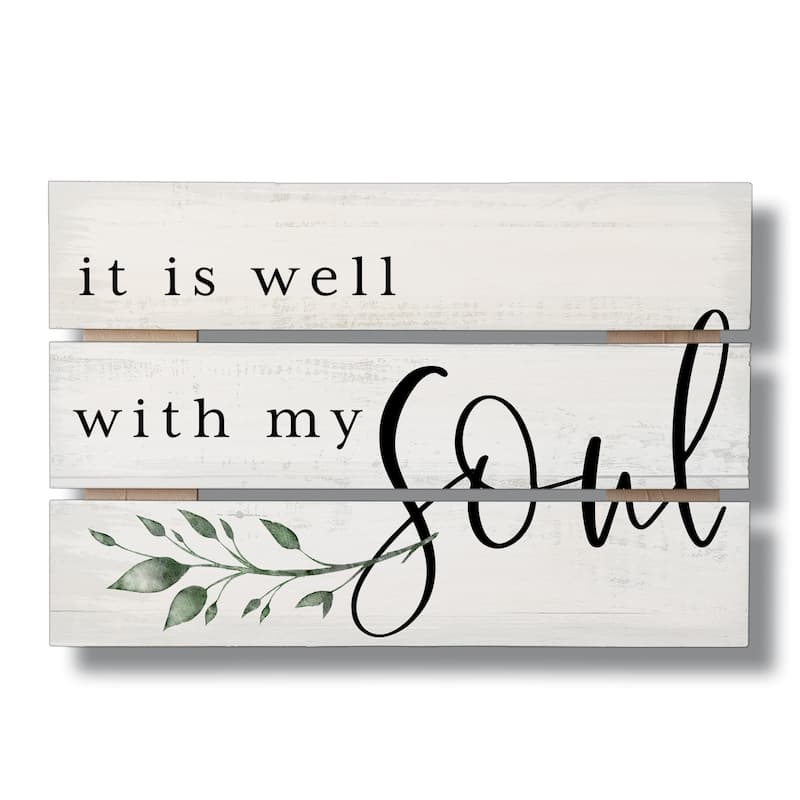 Wide Gap Pallet Sign 12" x 8" - It Is Well 2020