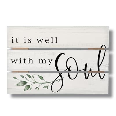 Wide Gap Pallet Sign 12" x 8" - It Is Well 2020