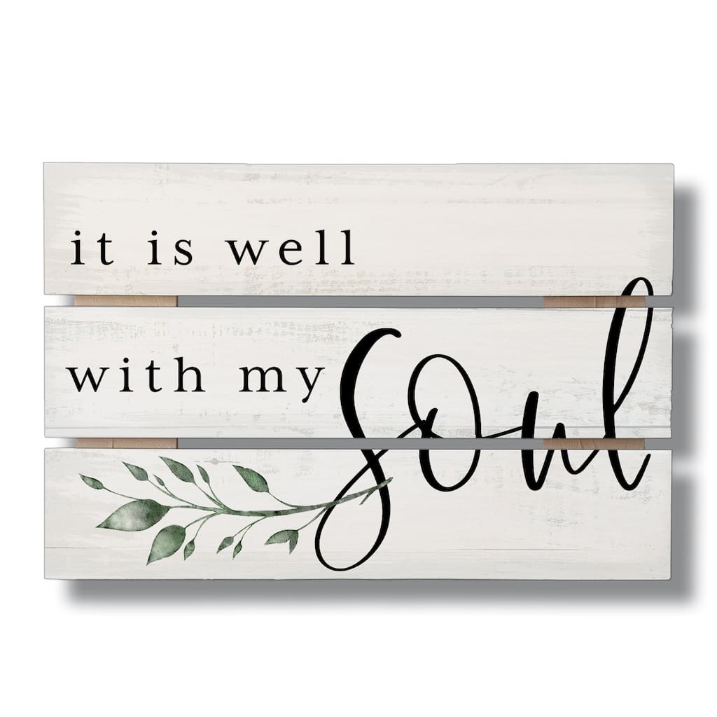 Wide Gap Pallet Sign 12" x 8" - It Is Well 2020