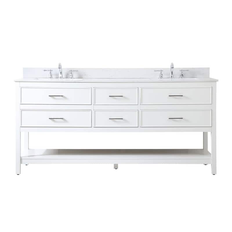 Elegant Lighting VF19072D Sinclaire 72" Free Standing Double Basin