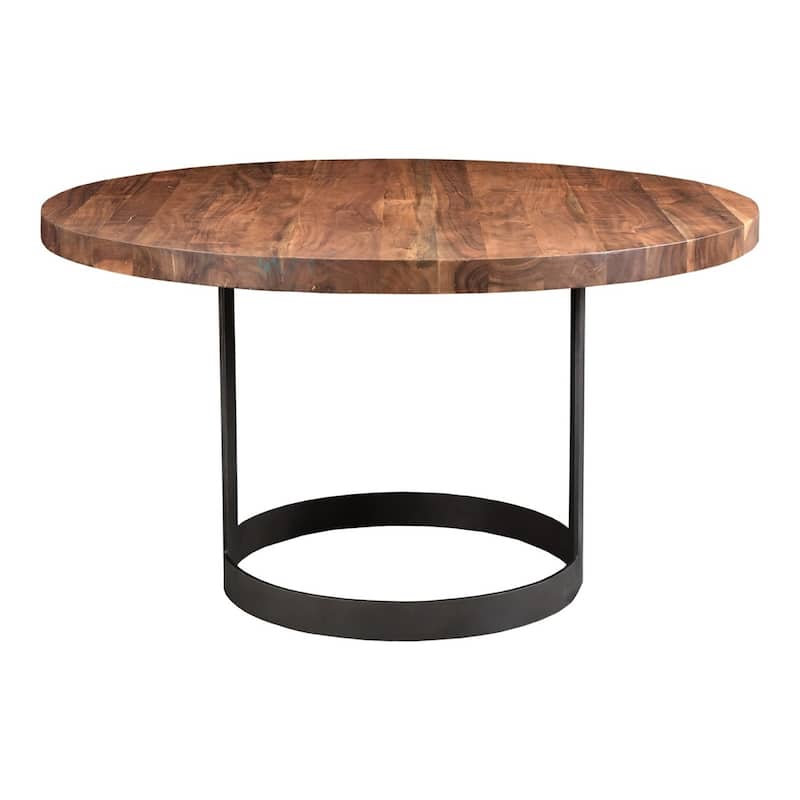Aurelle Home Bennett Rustic Farmhouse Live Edge Dining Table
