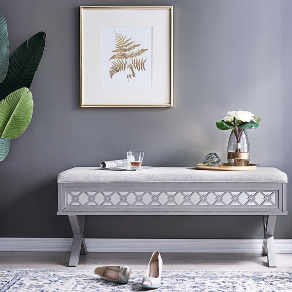 Mirrored bench sales for bedroom