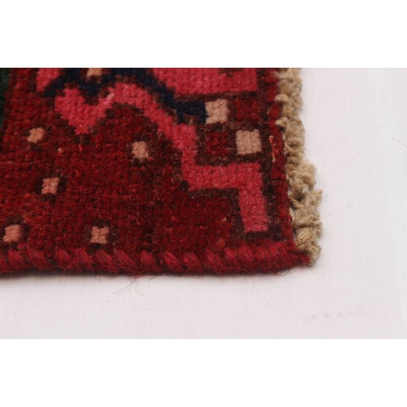 ECARPETGALLERY Hand-knotted Andelz Red Wool Rug - 3'10 x 13'3