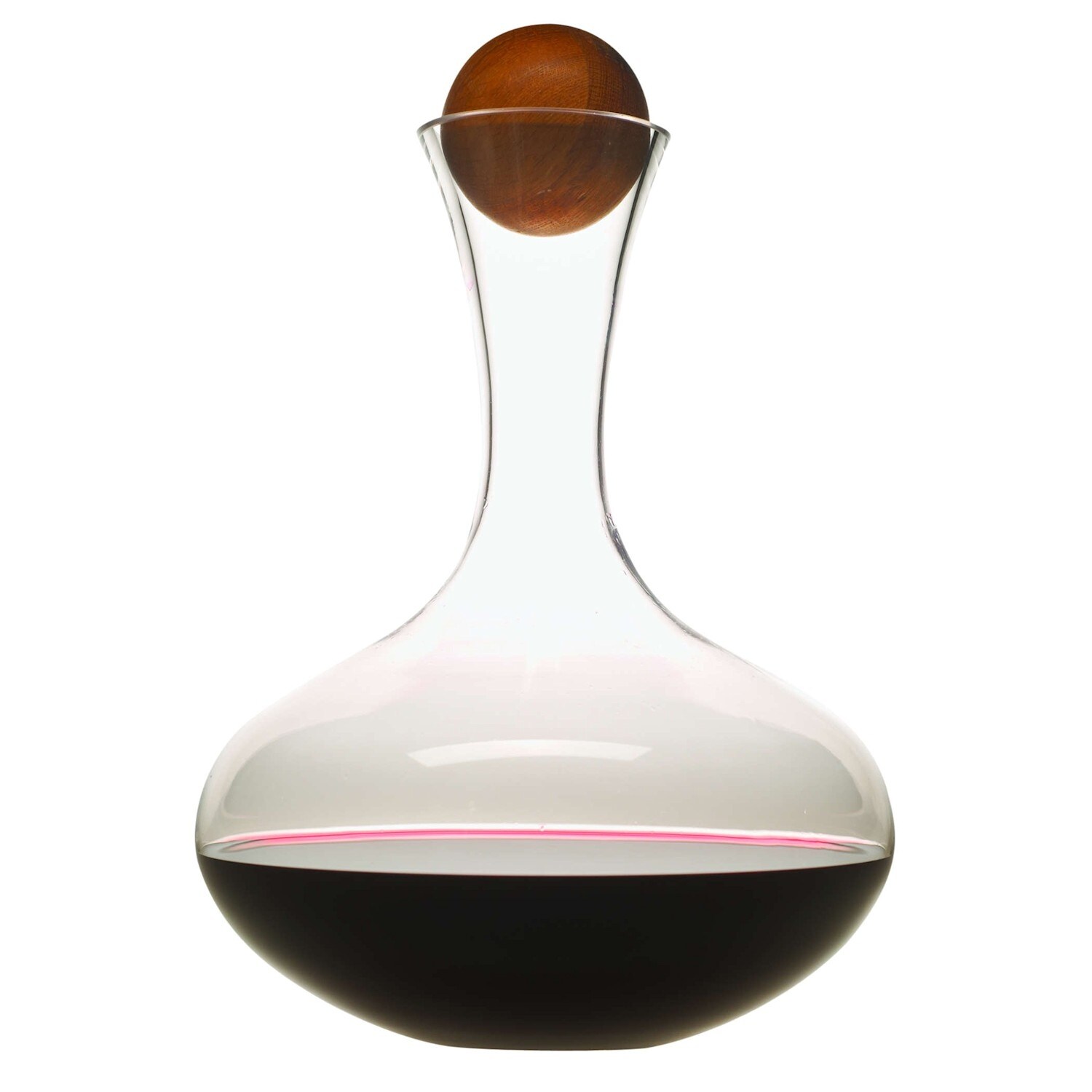 Shop Sagaform Oval Oak Red Wine Carafe Hand Blown Glass Decanter