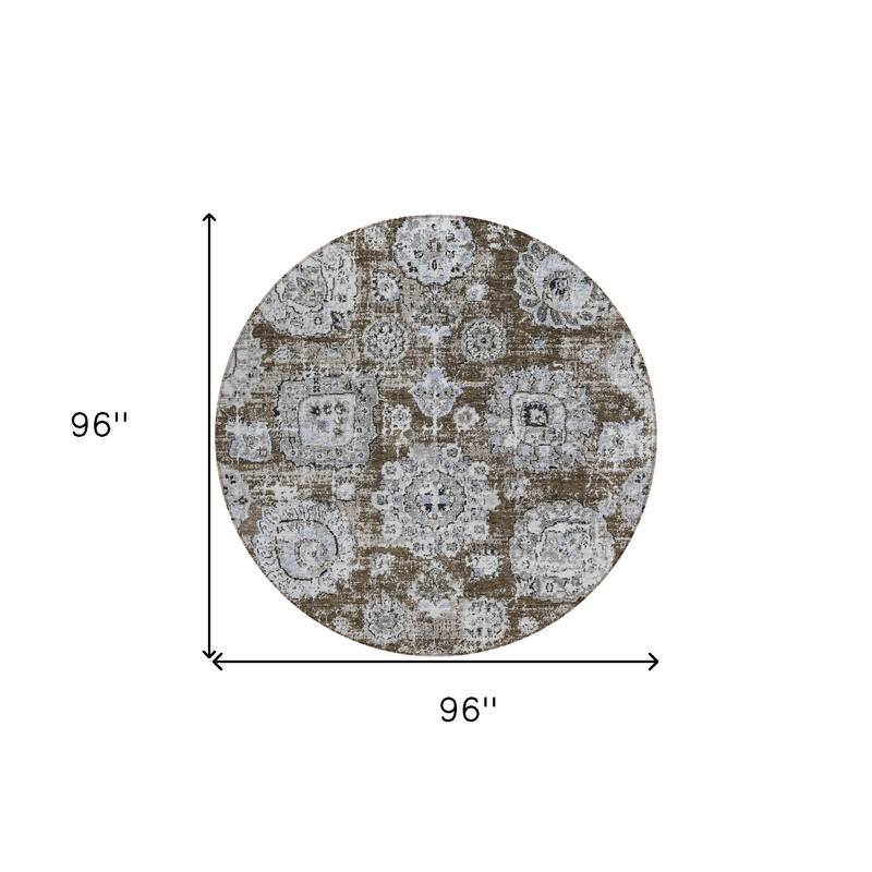 HomeRoots Floral Transitional Rectangle Outdoor Rug