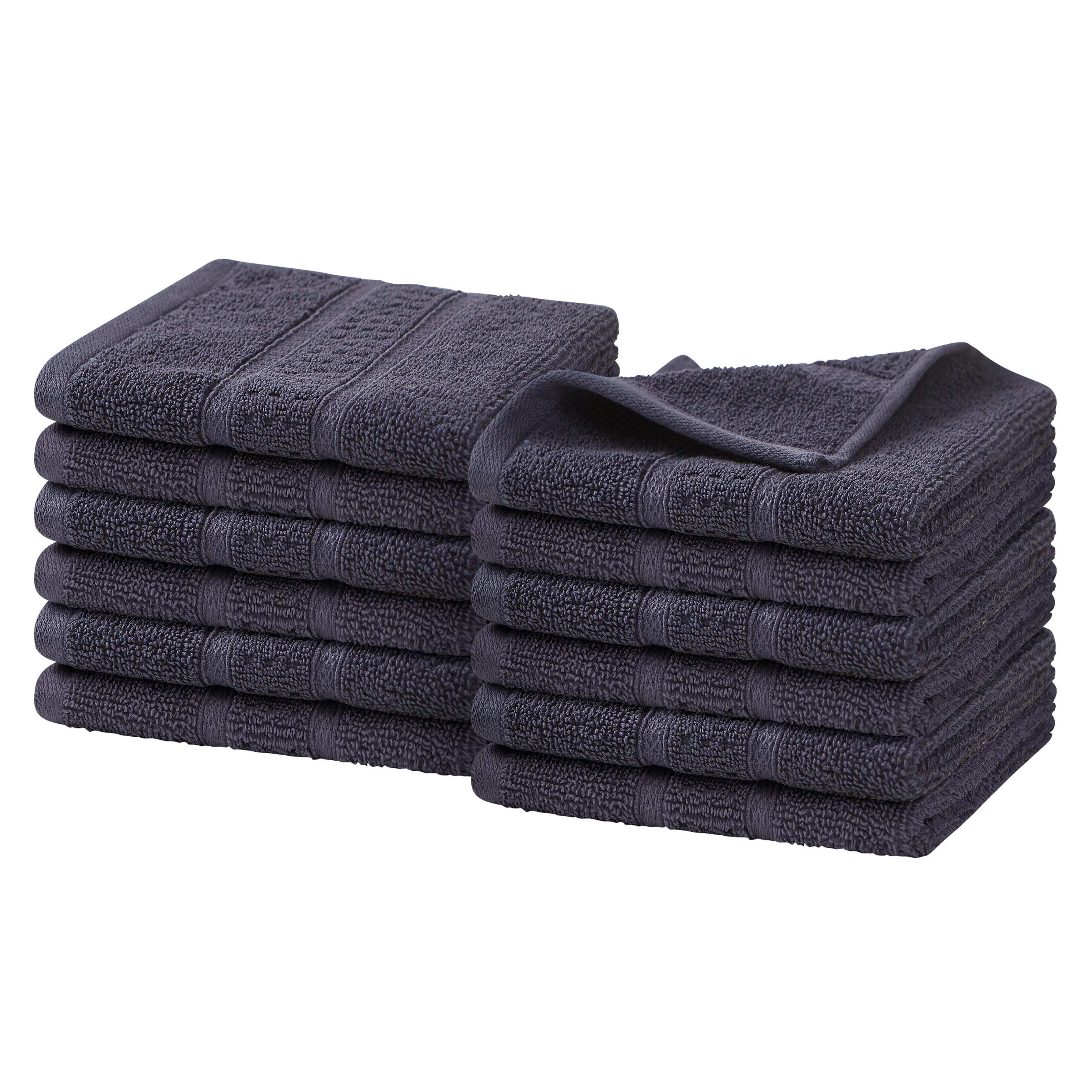 Nautica - 6 Piece Bath Towels, Absorbent & Fade Resistant Cotton Towel Set,  Fashionable Bathroom Decor (Oceane Navy, 6 Piece)