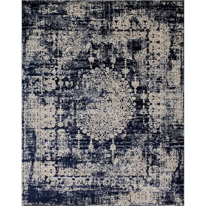 Noori Lagoon Emilie Rug - 7'10" x 10'0" - Navy/Beige