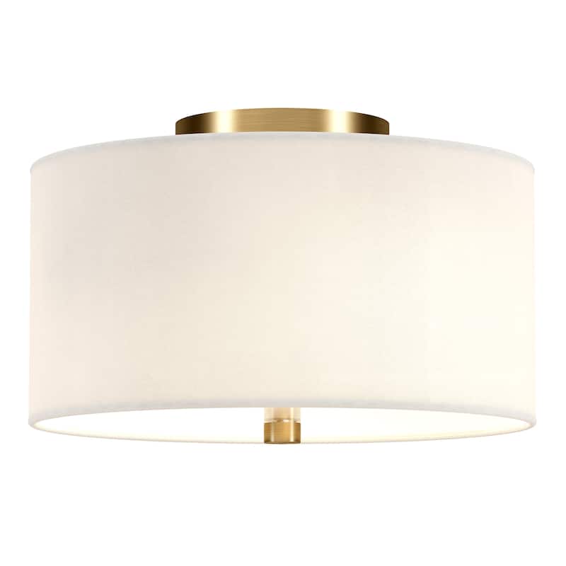 Ellis Flush Mount with Fabric Shade