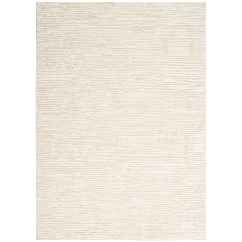 Calvin Klein Linear Modern Textured Shimmer Shag Area Rug