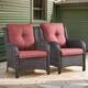 Option Brown Rattan - Red Cushion