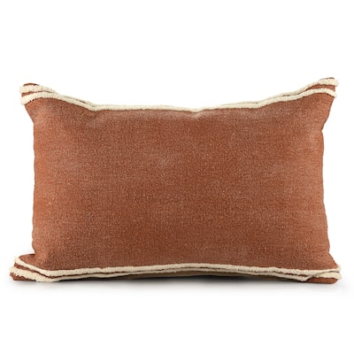 Sevita Soft Striped Cinnamon Lumbar Throw Pillow